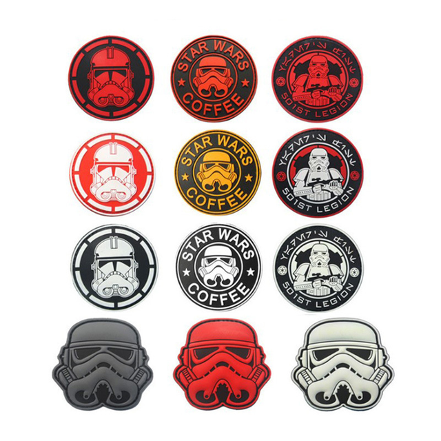 Disney Movie Star Wars PVC Patches for Clothing Embroidery Patch on Clothes  Badge Hook and Loop